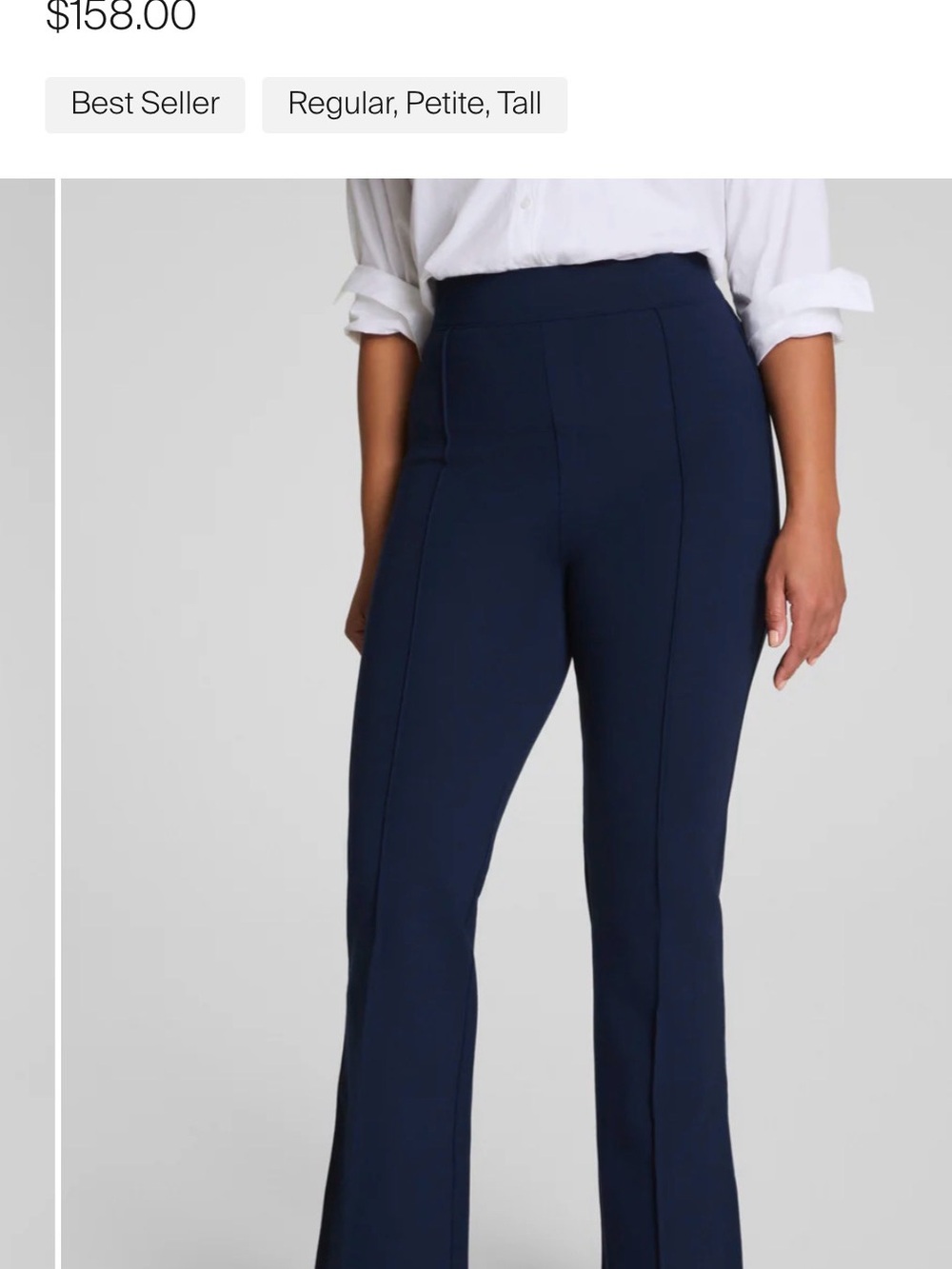 Spanx High-Rise Navy Pants